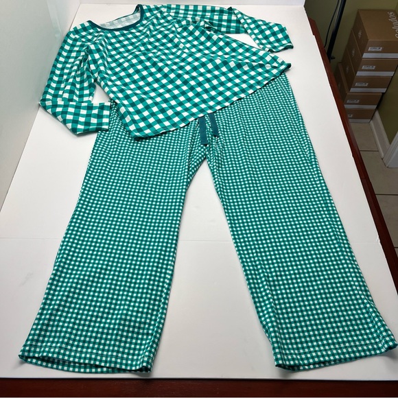 Draper James Other - Draper James x Lands’ End Green White Checker Gingham Women 1X 16W - 18W Pajamas
